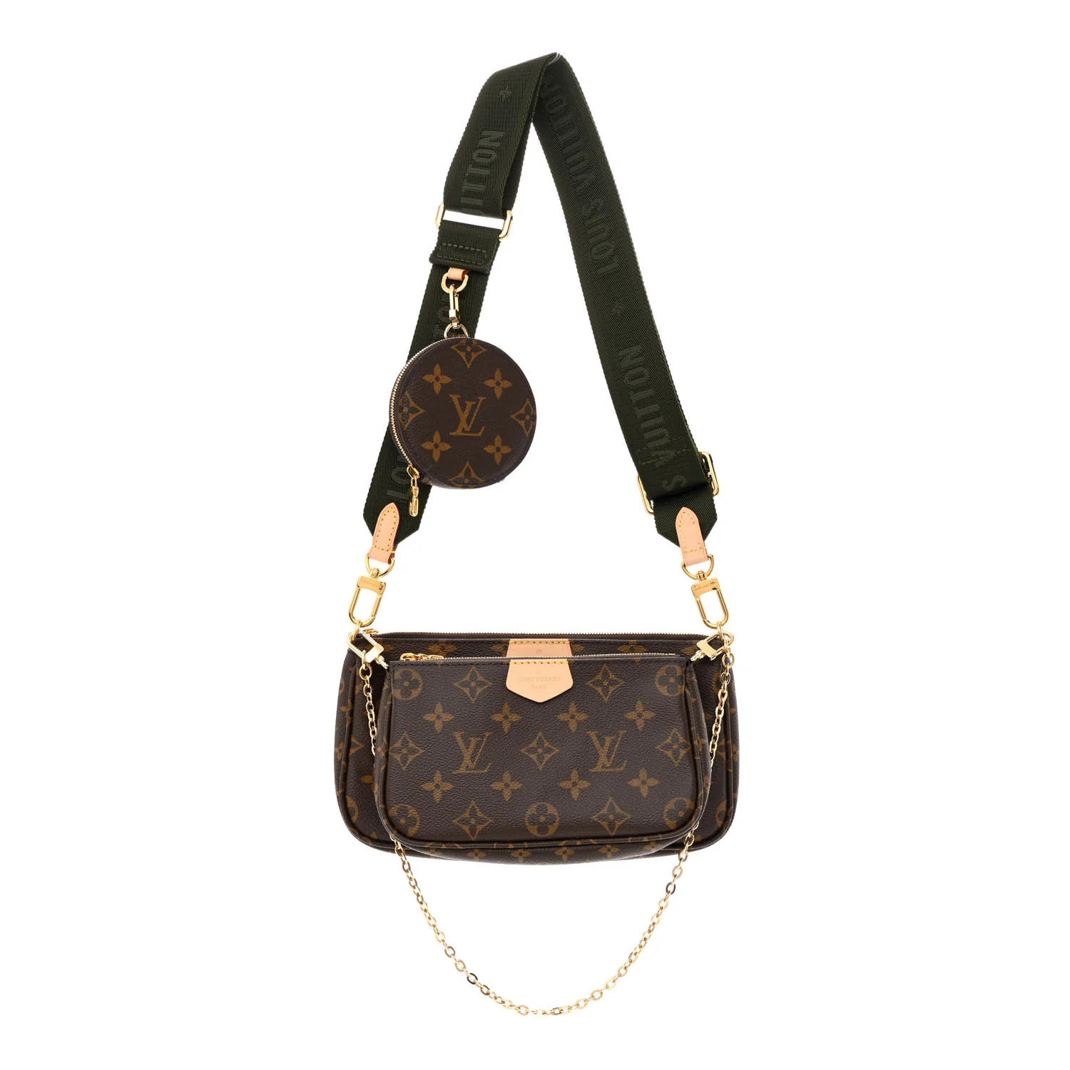 LOUIS VUITTON Monogram Multi Pochette Accessories Kaki | FASHIONPHILE (US)