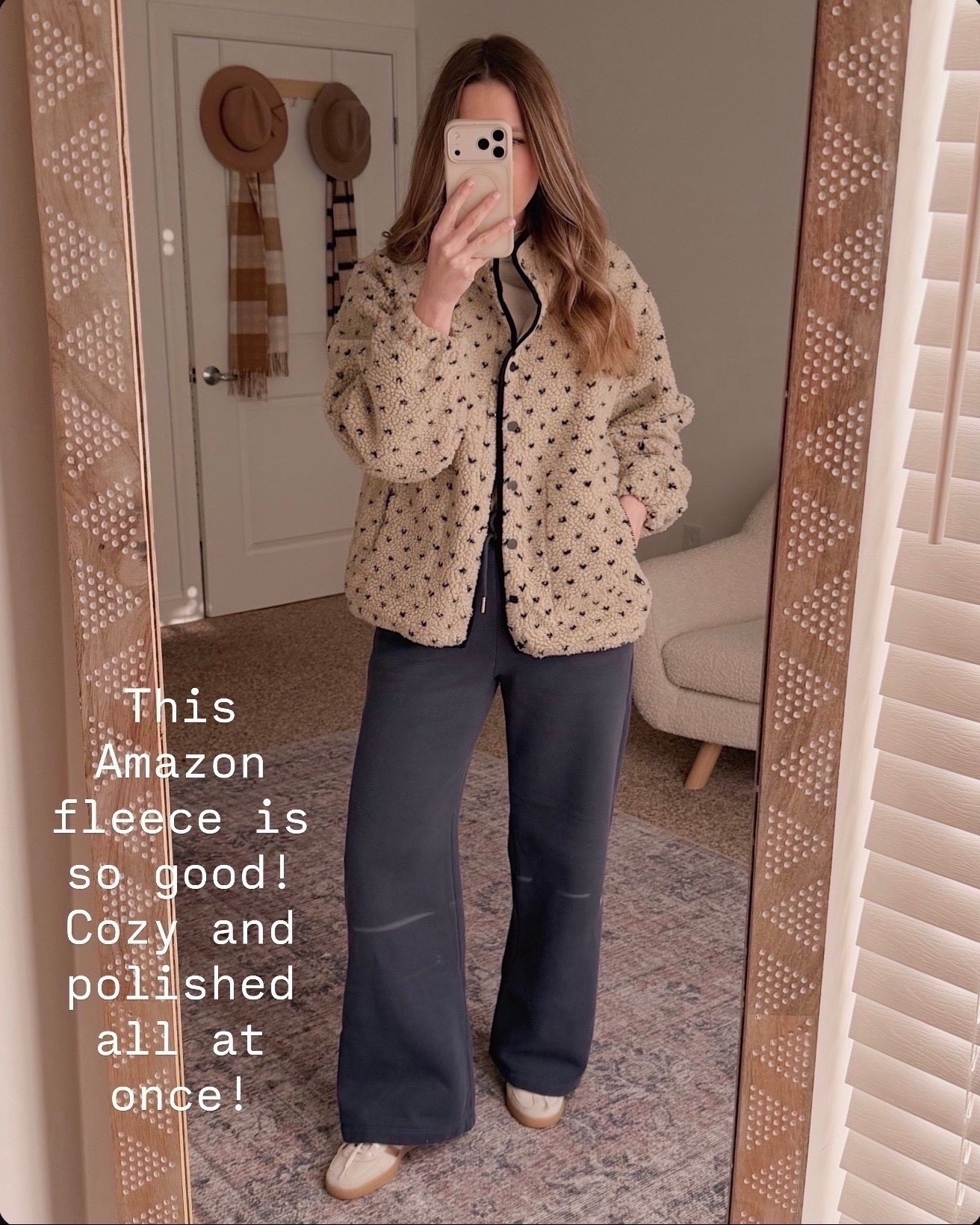 This Amazon fleece is one of those rare finds that looks pulled together but feels like loungewear. Easy to throw on now, and it transitions perfectly into early spring with a tee underneath.

spring outfit ideas women, amazon fashion finds women, cozy spring outfits, casual everyday outfits women over 40, elevated loungewear women, spring travel outfit ideas, neutral spring wardrobe essentials

#LTKootd #LTKmomlife #LTKOver40