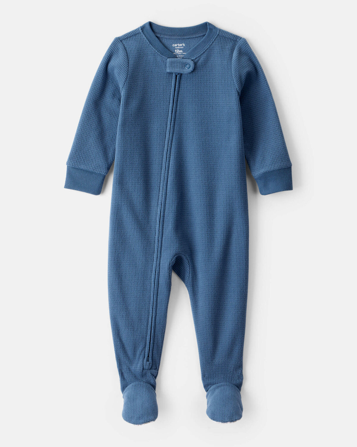 Toddler Boy Fleece Long-Sleeve Snug Fit 1-Piece Pajamas - Blue | Carter's Inc