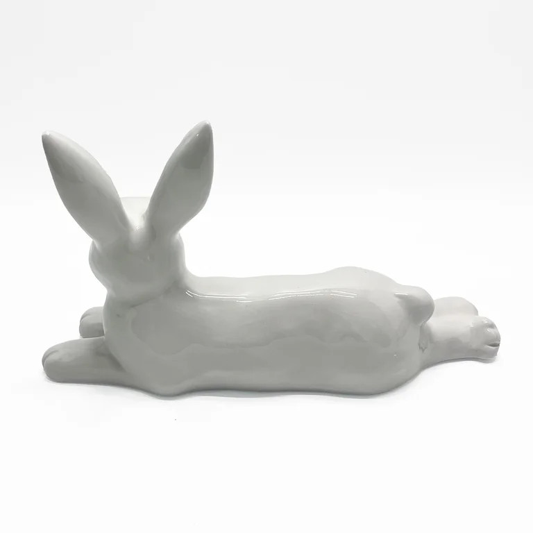 Dolomite Lying Easter Bunny Tabletop Decoration, White, 10", by My Texas House | Walmart (US)