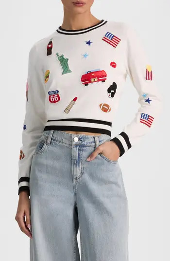 Alice + Olivia Carolann Americana Sweatshirt | Nordstrom | Nordstrom