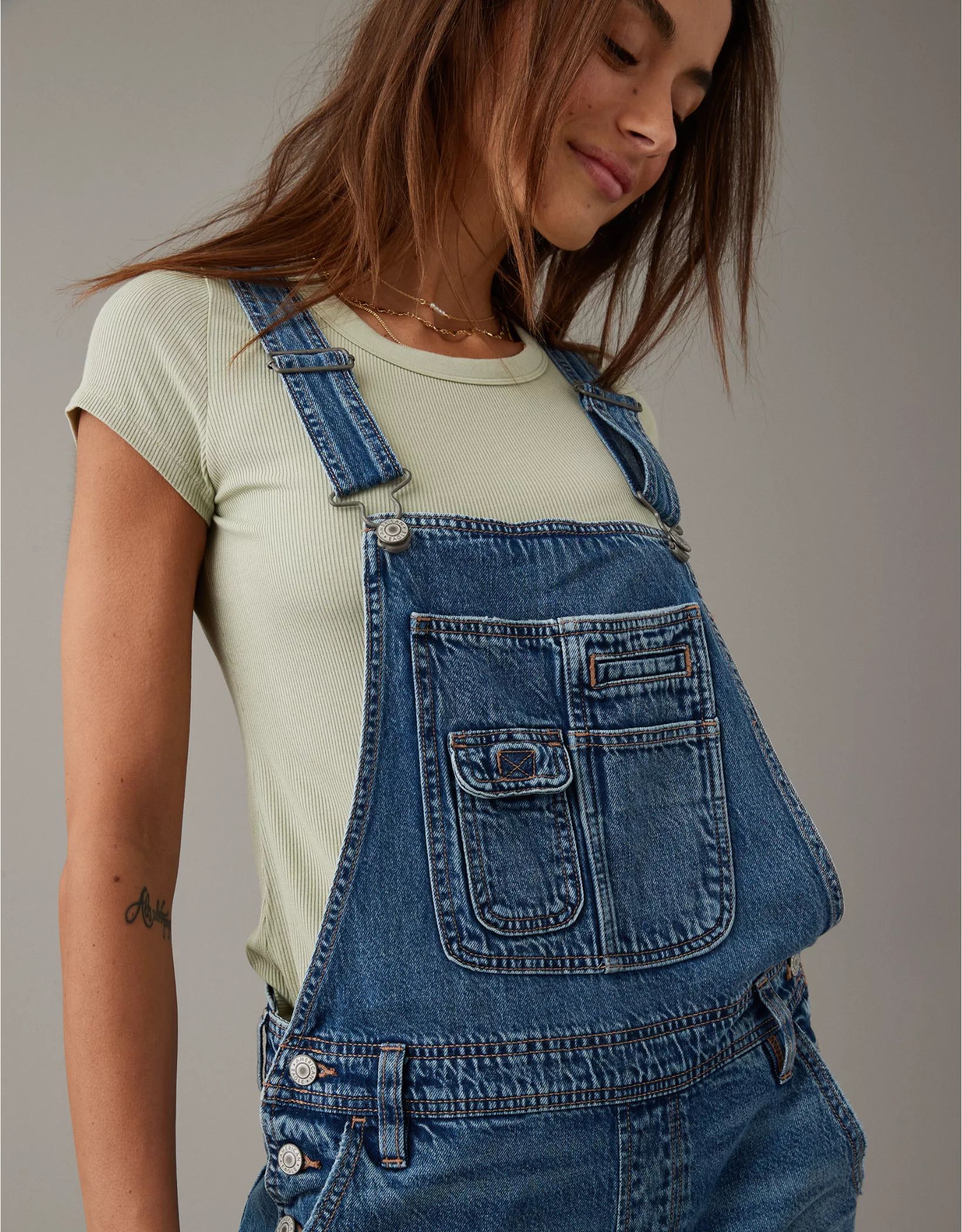 AE Dreamy Drape Classic Overall | American Eagle Outfitters (US & CA)