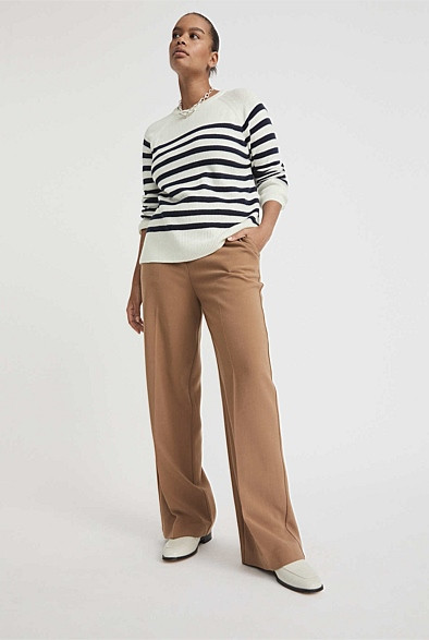Crew Neck Stripe Knit | Witchery