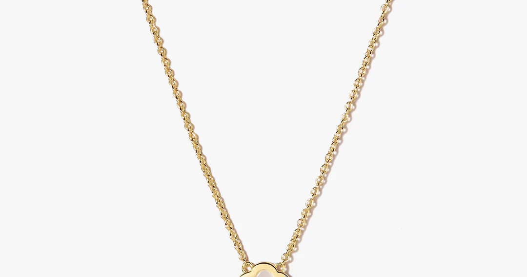 Mother of Pearl Inlay Flower Pendant - Saya | Ana Luisa