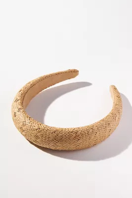 Puffy Woven Raffia Headband | Anthropologie (US)