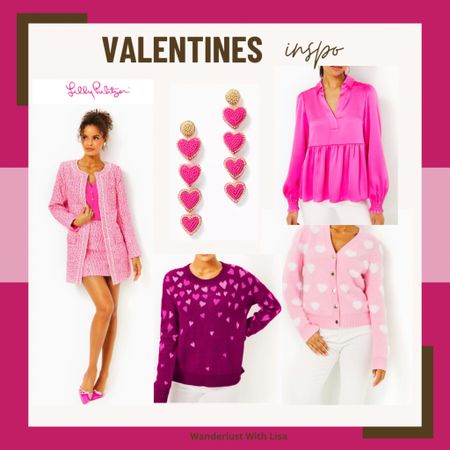 Valentines Outfits from Lilly Pulitzer 
💕💕💕

Valentines, galentines, heart sweaters, Lilly sweaters, Lilly new releases, pink sweaters, pink tweed, heart earrings, valentines outfit inspo, valentines outfit inspo 

#LTKSeasonal #LTKworkwear