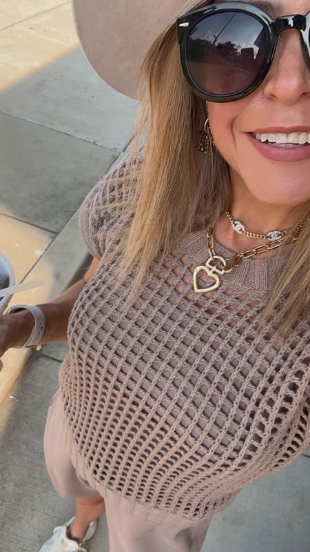 Mom off duty shirts and top set from Cella Jane x Splendid collab. Comes separate, wearing xs bottoms and small top. Runs pretty true to size. Found my Chanel necklace is 20% off!!!! 

Perfect for the ballpark, running errands, or Zoom calls 

#LTKOver40 #LTKSeasonal #LTKVideo