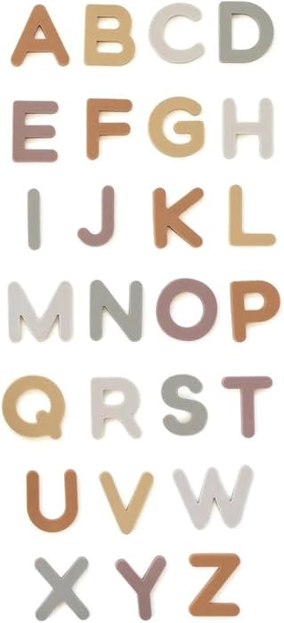 Neutral Silicone Alphabet Magnetic Letters, 26 Piece Non Toxic Learning Set, Perfect for Refriger... | Amazon (US)