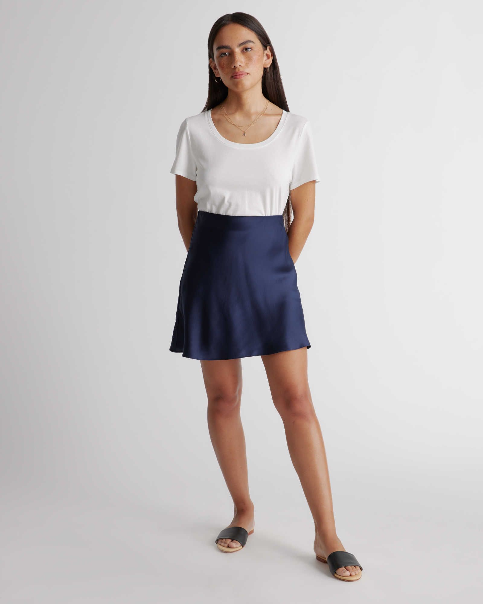 100% Washable Silk Mini Skirt | Quince