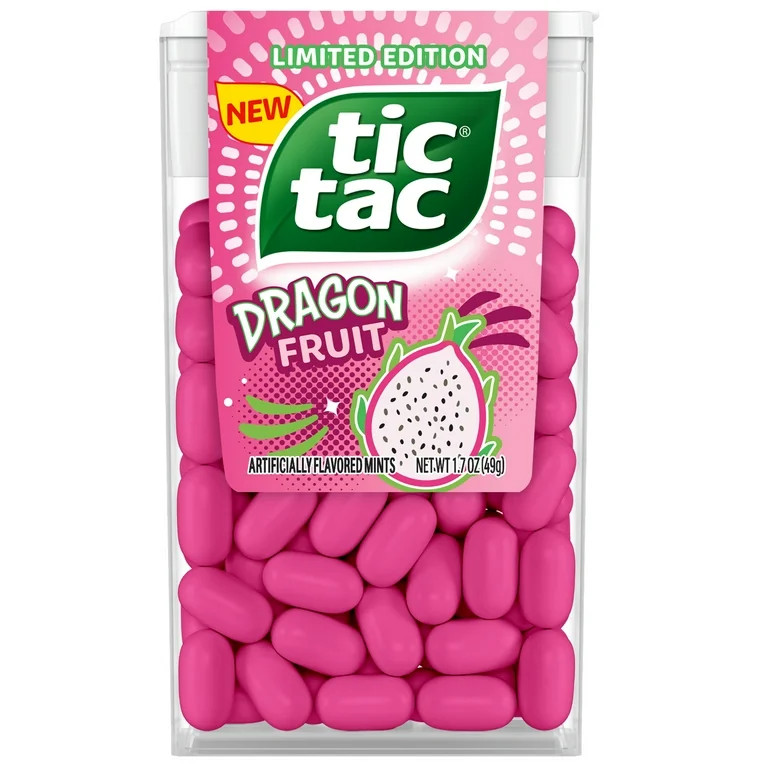 TIC TAC Dragon Fruit Hard Candy Mints, 1.7oz / 49g Single Pack - T100 | Walmart (US)