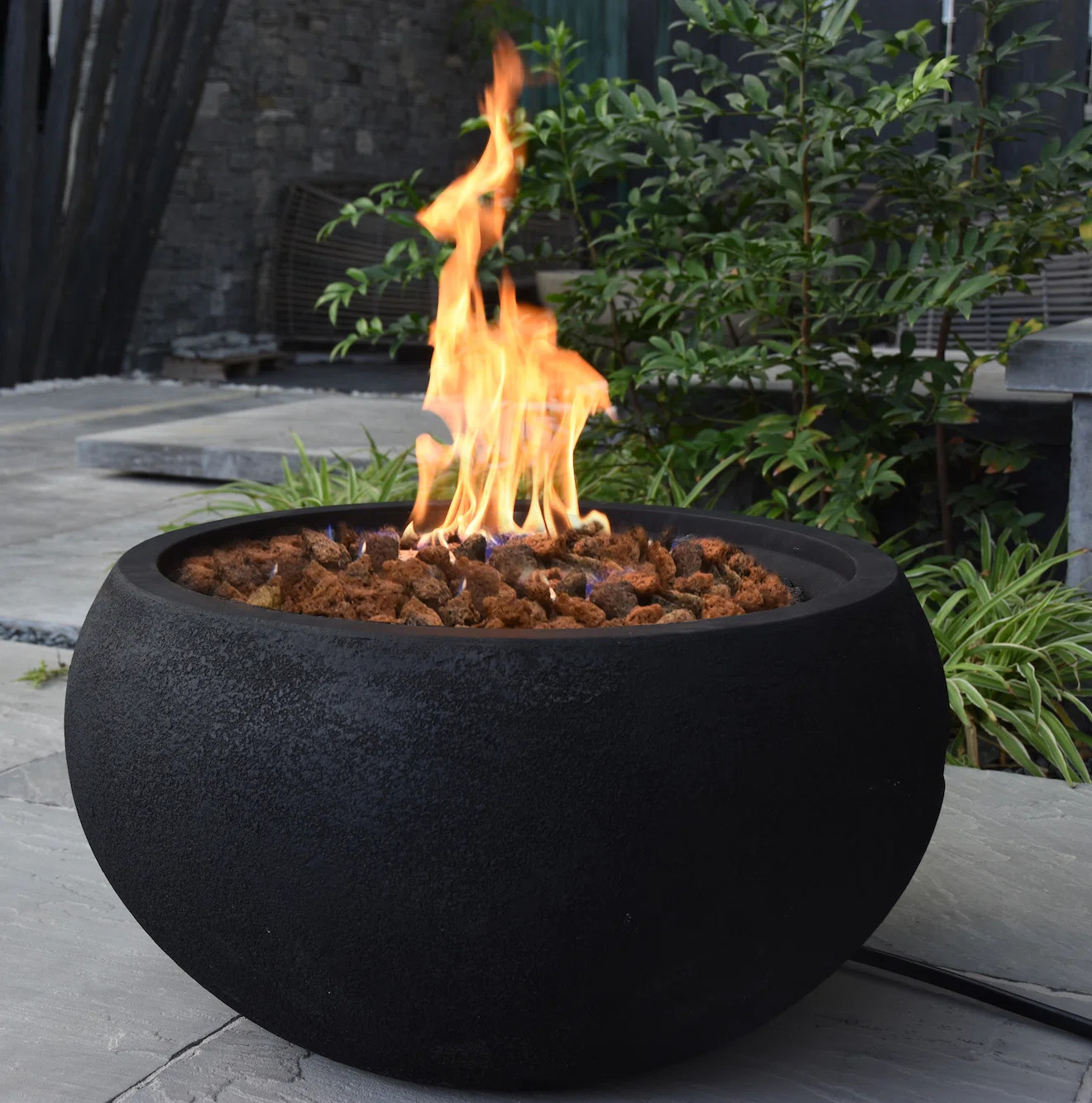 Modeno York Round Black Concrete 27" Fire Bowl & Reviews | Wayfair | Wayfair North America