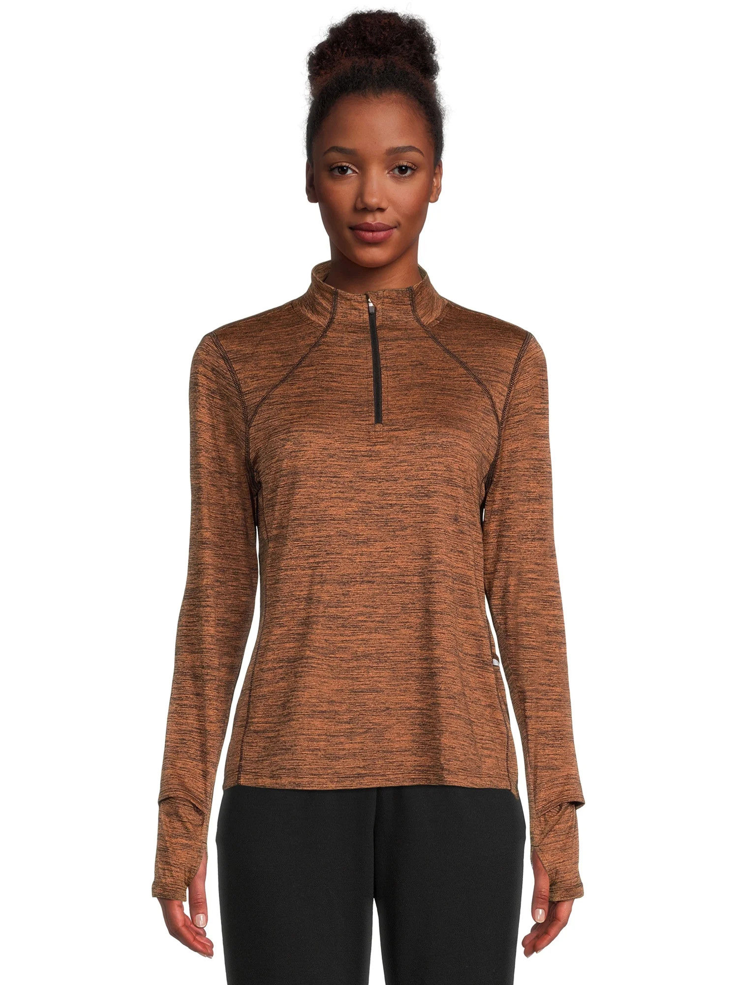 Athletic Works Women's Quarter Zip Active Jacket | Walmart (US)