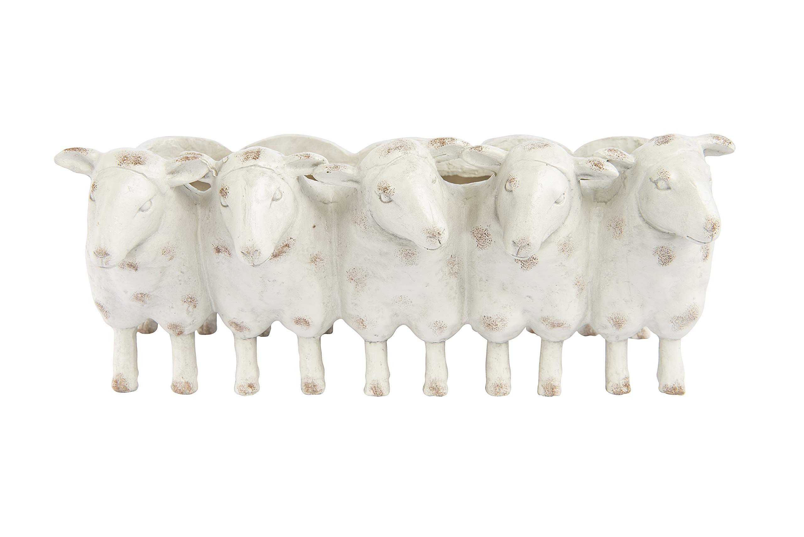 Creative Co-Op Farmhouse Resin Sheep Planter, White, EC0260 | Amazon (US)