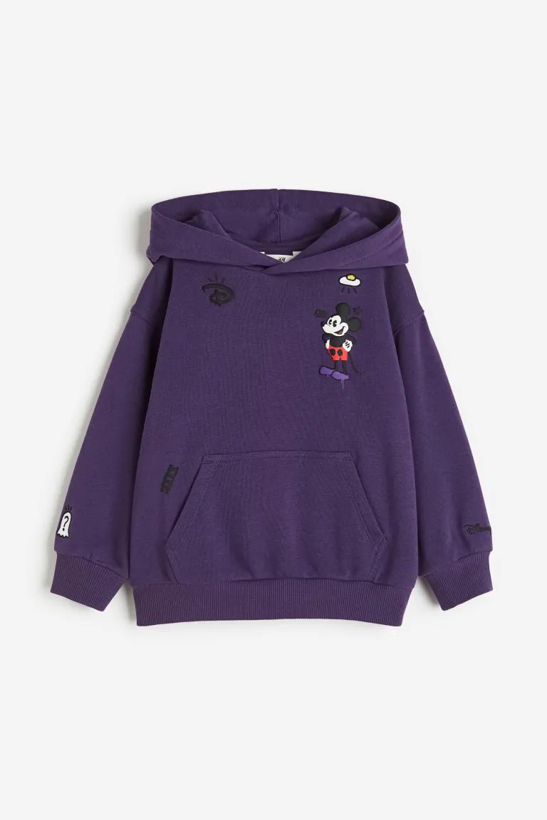 Hoodie with Motif - Purple/Disney - Kids | H&M US | H&M (US + CA)