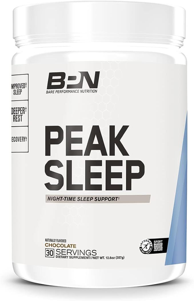 Bare Performance Nutrition Peak Sleep Night-Time Sleep Support Supplement, Calming Non-Habit Form... | Amazon (US)