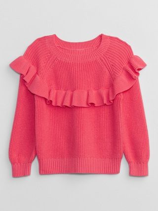 babyGap Ruffle Shaker-Stitch Sweater | Gap Factory