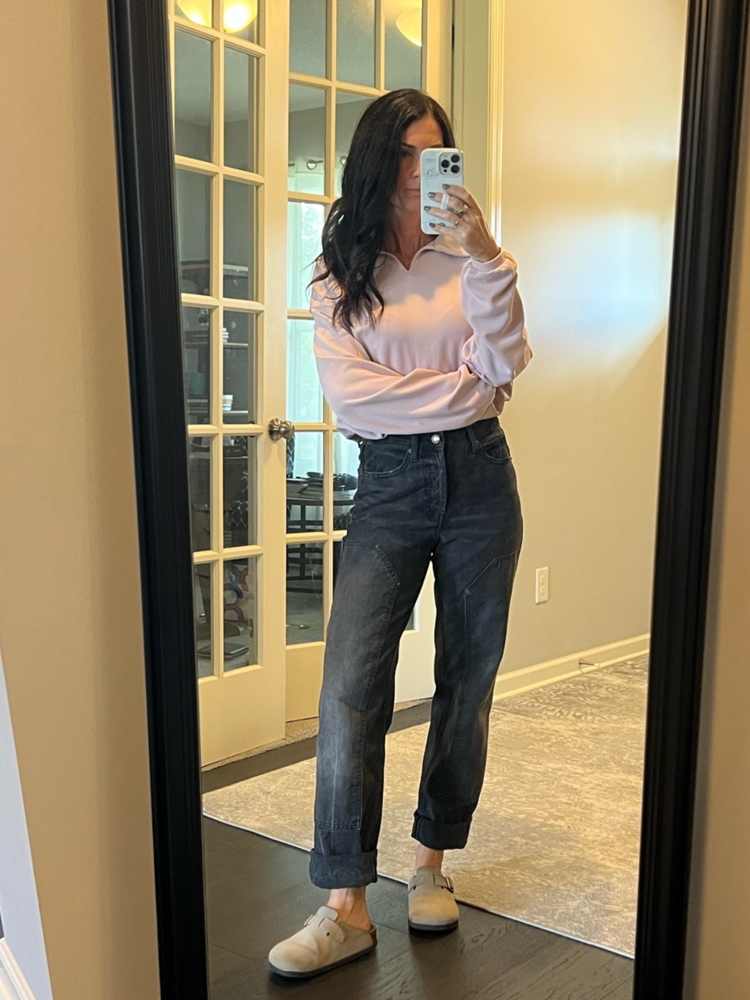 Feels like fall so it’s time to wear jeans and mules! 🖤 

I’ve had these shoes for yearssss and they’re so good I just bought a pair for my daughter. The price is unbelievable for the quality and they’re so on trend!

#LTKootd #LTKOver40 #LTKSaleAlert
