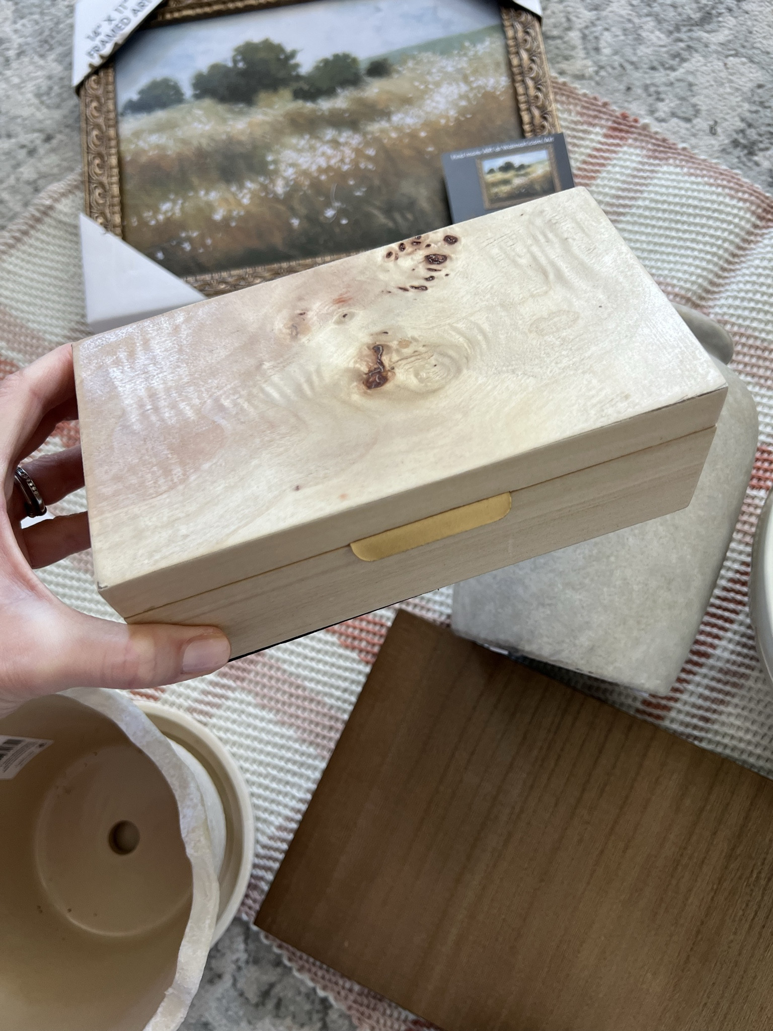 Beautiful burl wood box at Walmart, it’s lighter and more delicate than I expected but looks lovely on my dresser.  

#LTKHome