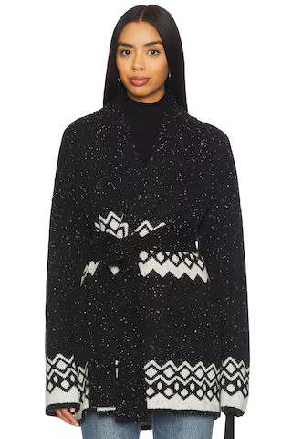 Tularosa Adley Fairisle Cardigan in Black & White from Revolve.com | Revolve Clothing (Global)