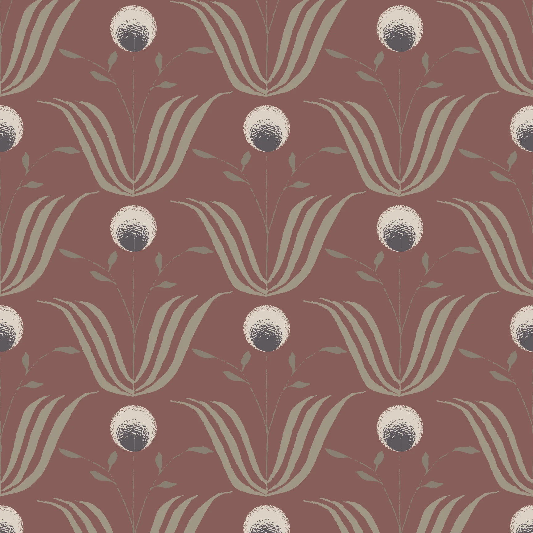 Spring Bloom - Burgundy Floral Wallpaper - Mitchell Black | Mitchell Black