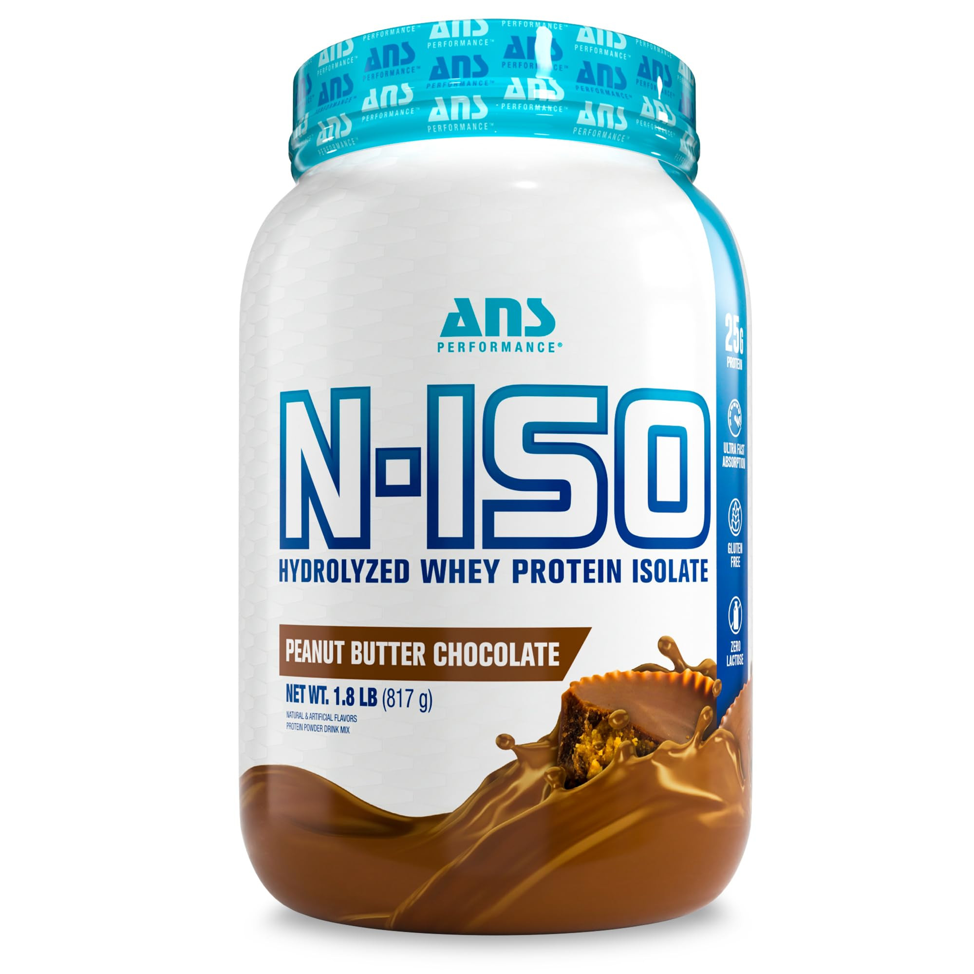 100% Pure Hydrolyzed Whey Isolate Protein + BCAAs - 25g of Protein - Peanut Free, Gluten Free, Zero Lactose (Peanut Butter Chocolate, 1.8 lb) | Amazon (US)