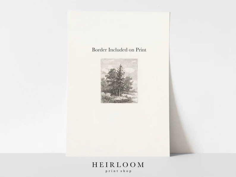 Vintage Etching Print Set | Dutch Art | MAILED ART PRINTS | Forest Etchings | Etsy (CAD)