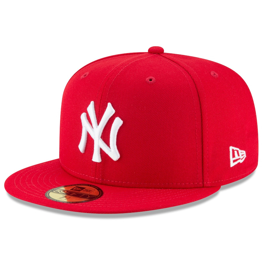 New York Yankees New Era Fashion Color Basic 59FIFTY Fitted Hat - Scarlet | Fanatics