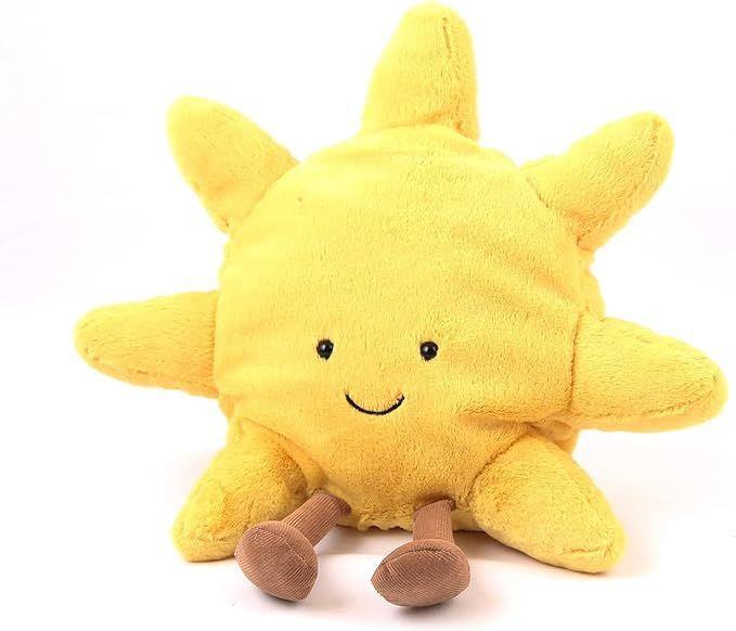 14" Sun Plush Toy Cute Smile Yellow Funny Sun Sunshine Stuffed Animals Pillow Sun Shape Soft Plus... | Amazon (US)