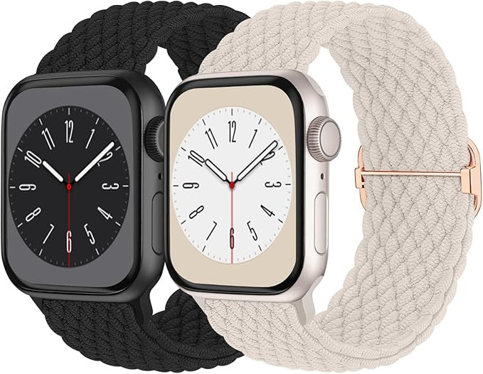 Braided Solo Loop Compatible with Apple Watch Band 38mm 40mm 41mm 42mm 44mm 45mm 49mm Women Men, ... | Amazon (US)