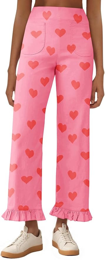 Cicy Bell Womens Wide Leg Capris Pants Casual High Waisted Ruffle Hem Zipper Loose Fit Trousers w... | Amazon (US)