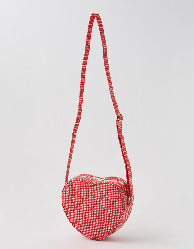 Aerie Quilted Heart Crossbody Bag | Aerie