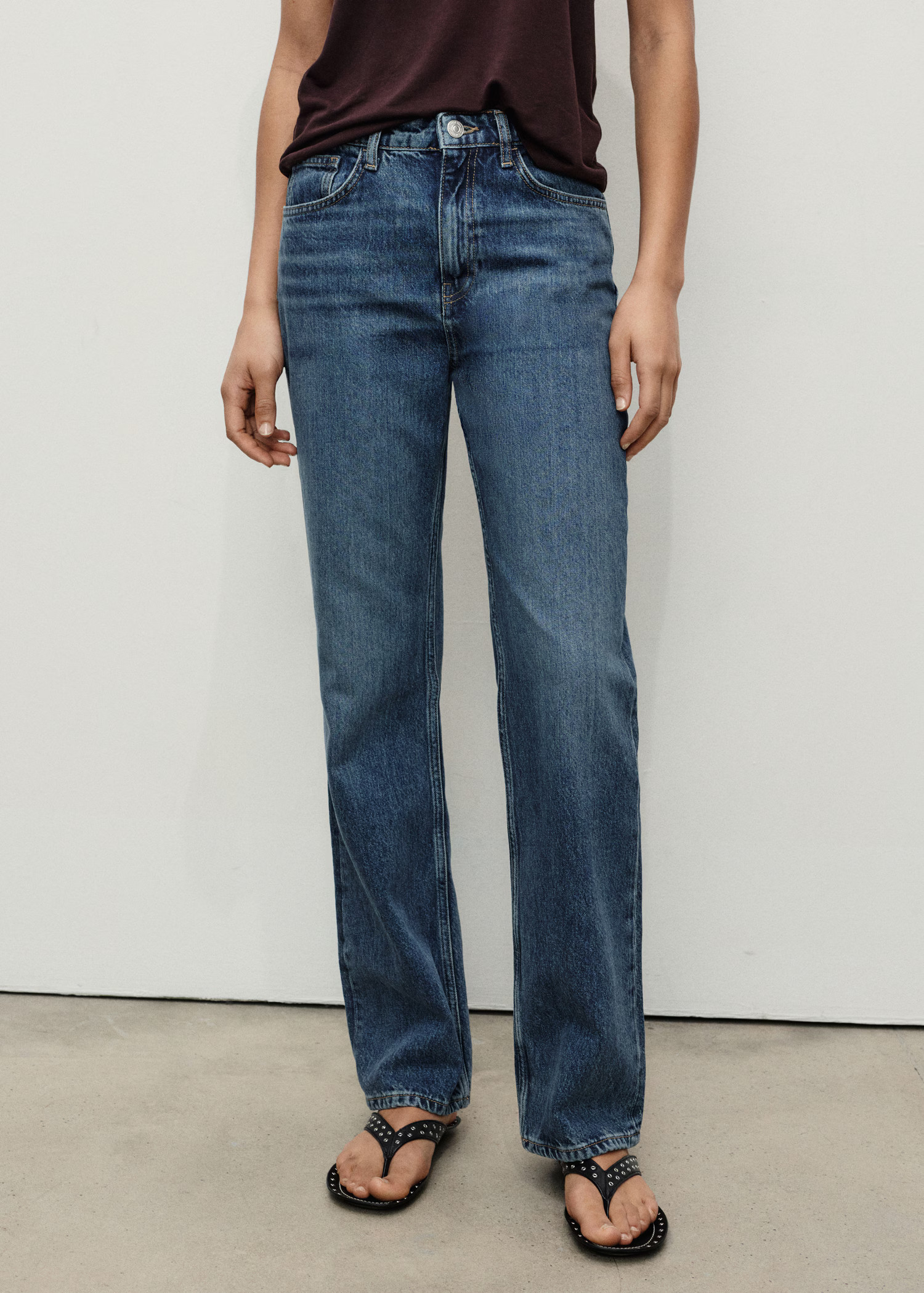 Matilda high-rise straight jeans | MANGO (UK)