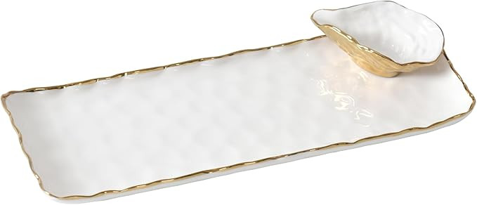 Pampa Bay Portofino Sushi Tray w/Mini Oyster Bowl, 13.5" x 4.75" x 0.75" | Amazon (US)