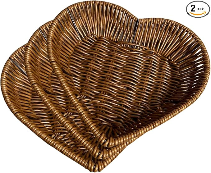 Wicker Bread Basket,Handwoven Storage Basket for Fruit Basket Vegetables Cosmetics in Home Restau... | Amazon (US)