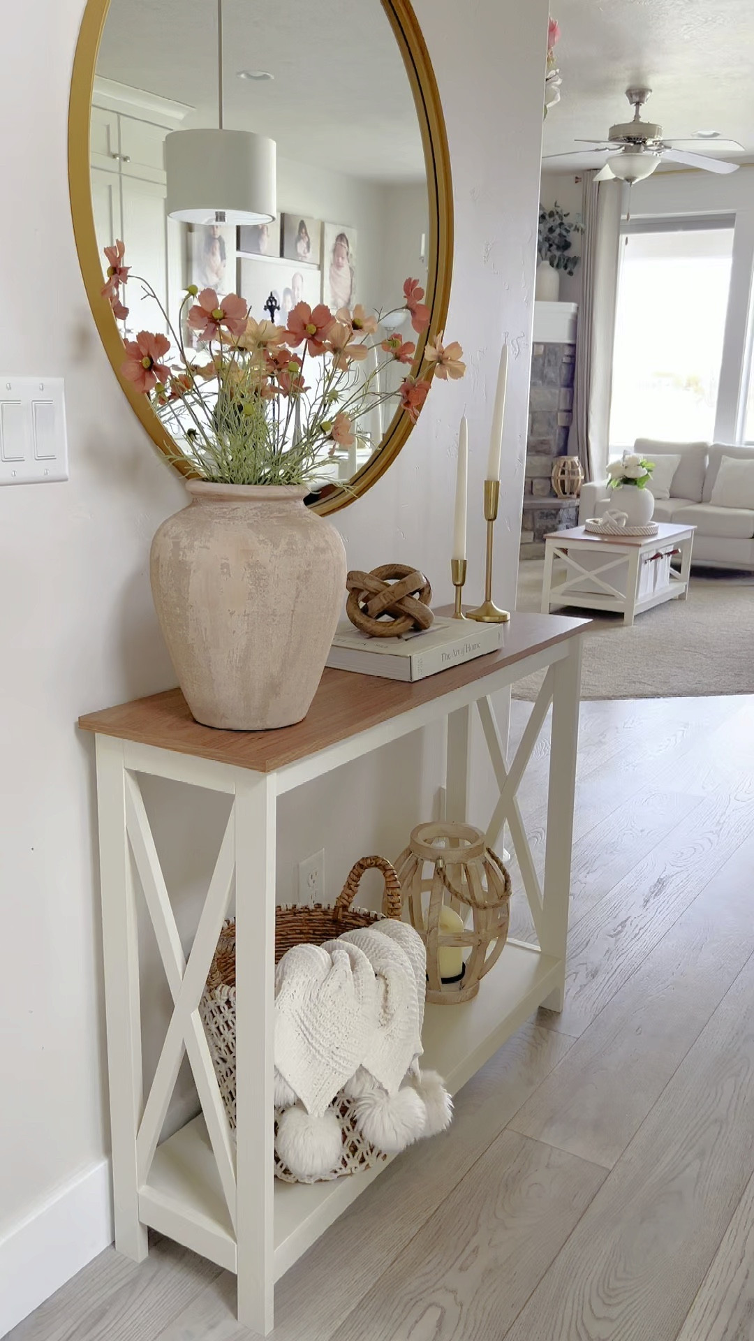 Farm House Furniture set for living room. Entry table. Coffee Table. Side table. Neutral Decor Living Room. Entryway Decor.

#LTKSeasonal #LTKVideo #LTKhome