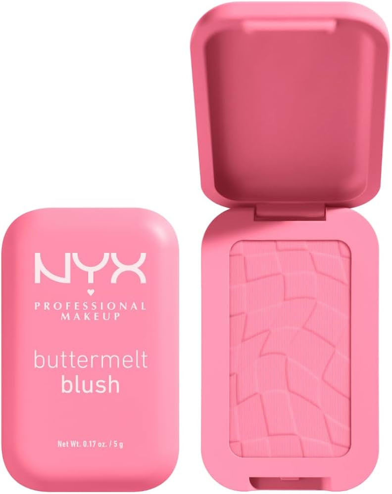 NYX PROFESSIONAL MAKEUP Buttermelt Powder Blush, Fade and Transfer-Resistant Blush, Up to 12HR Ma... | Amazon (US)