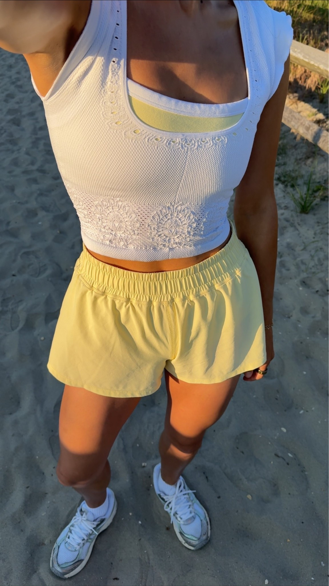 wearing size XS in top + size S in shorts & sports bra!