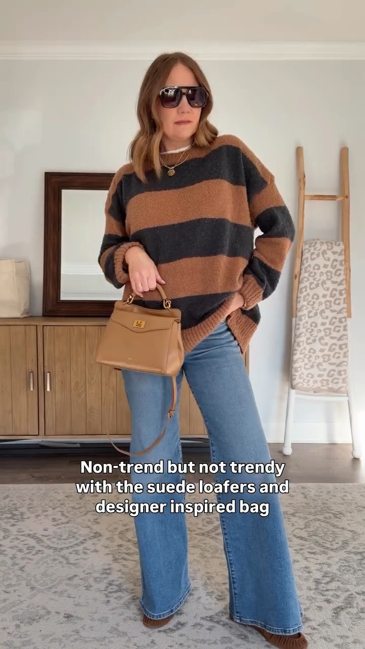 Another edition of Amazon understood the assignment with the softest oversized sweater and the most flattering booty lifting jeans🍑
On trend, but not trendy with suede loafers and a designer inspired bag that I know have in 3 colors.

On trend outfit for women over 40, elevated casual mom style, high quality Amazon fashion finds 2026, the most flattering jeans, midlife style

#LTKOver40 #LTKootd #LTKFindsUnder50