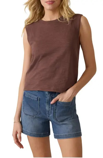 Faherty Sunwashed Slub Muscle Tank in Cocoa at Nordstrom Rack, Size Small | Nordstrom Rack