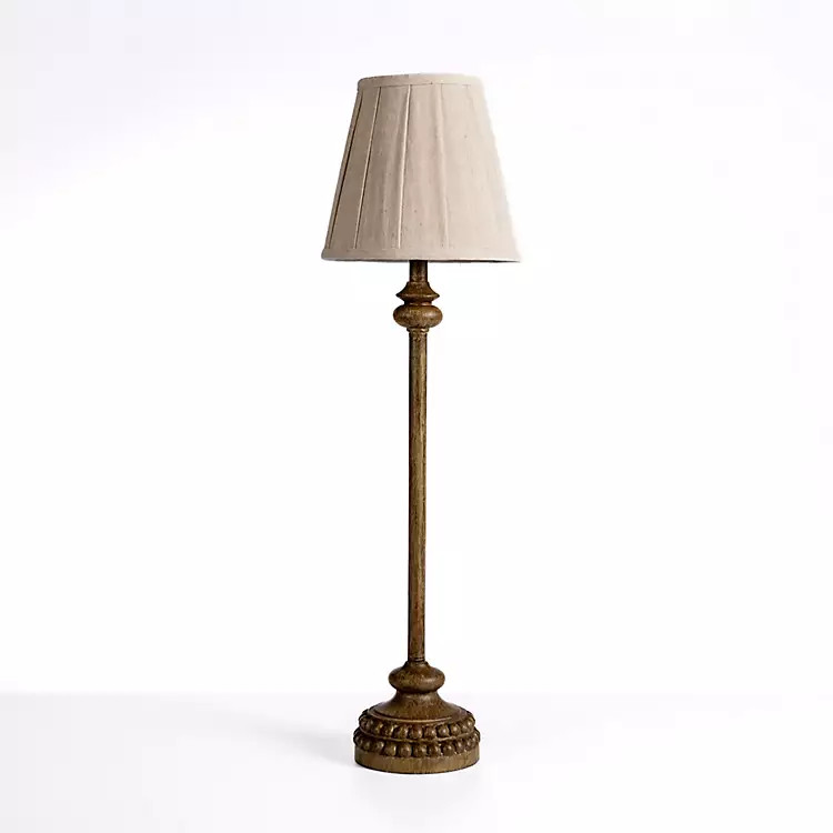 Natural Pleated Shade Buffet Lamp | Kirkland's Home