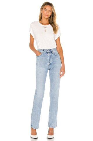 AGOLDE Lana Straight in Riptide from Revolve.com | Revolve Clothing (Global)