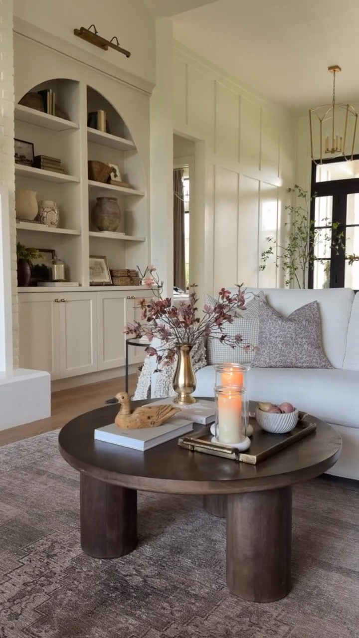 Early fall transitional coffee table styling! The perfect pieces that add texture and tone. The newest additions for fall are all affordable Amazon finds, too!

#LTKHome