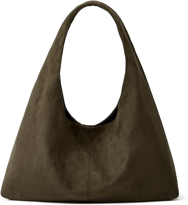 Women's Suede Tote Bag Retro Crescent Shoulder Bag Trendy 2025 Suede Handbag Underarm Purse Work ... | Amazon (US)