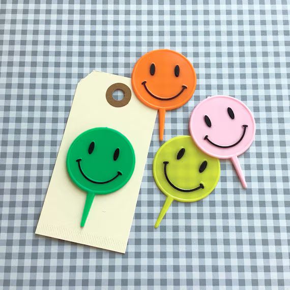 Smiley Face Cake Toppers Retro 70s 80s Cake Decoration | Etsy | Etsy (US)