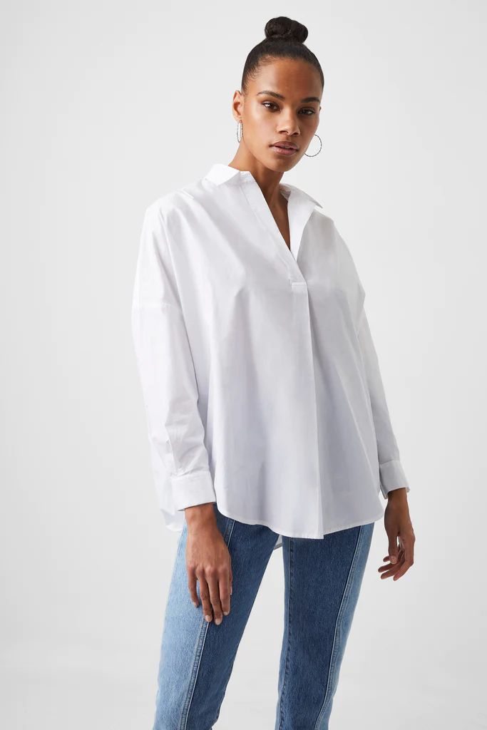 Rhodes Poplin Relaxed Fit Shirt | French Connection (US)