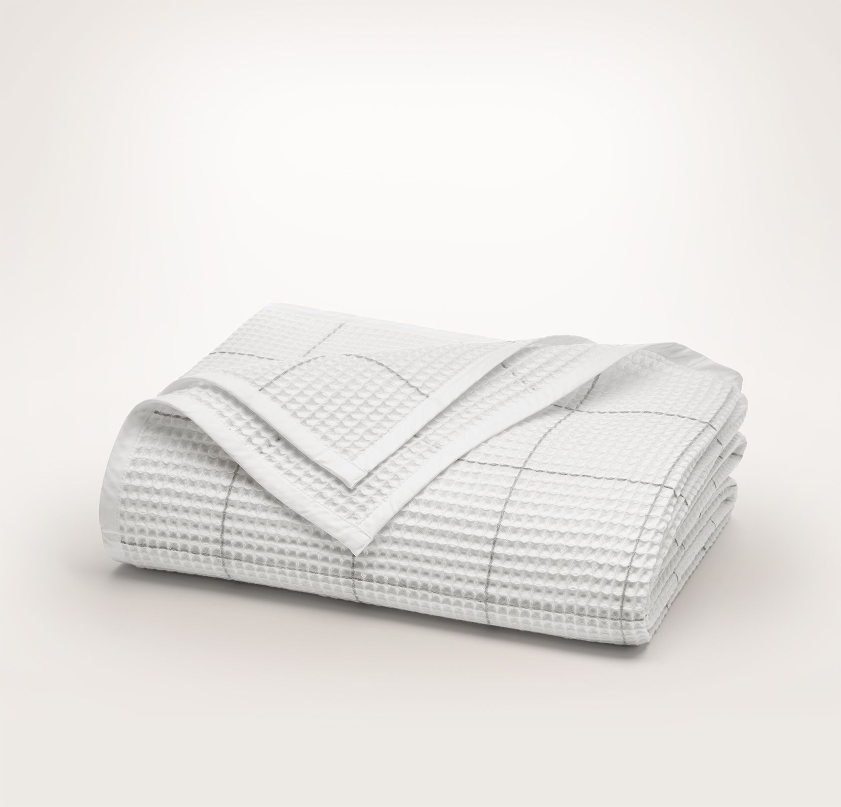 Waffle Fine Windowpane Bed Blanket | Boll & Branch