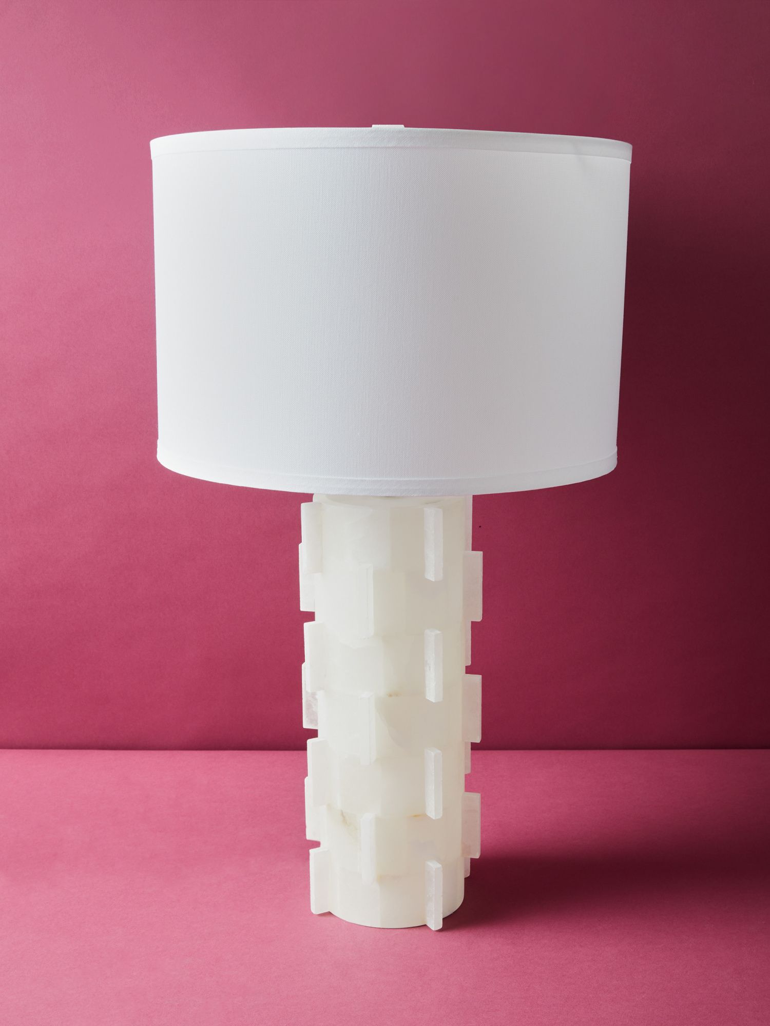 28in Alabaster Dimensional Textured Table Lamp | HomeGoods