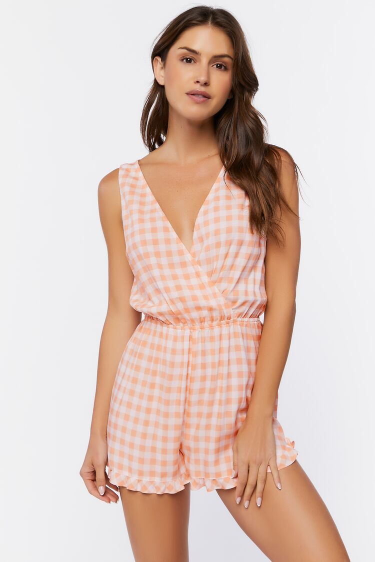 Surplice Gingham Romper | Forever 21 | Forever 21 (US)