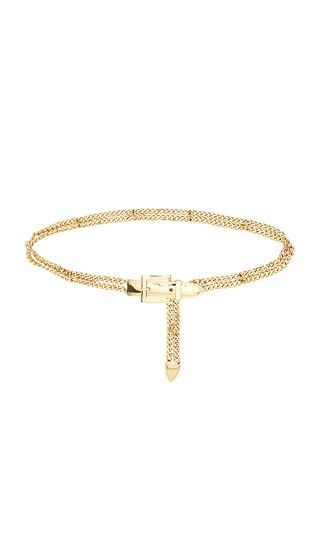 Buckle Chain Belt in Gold | Revolve Clothing (Global)
