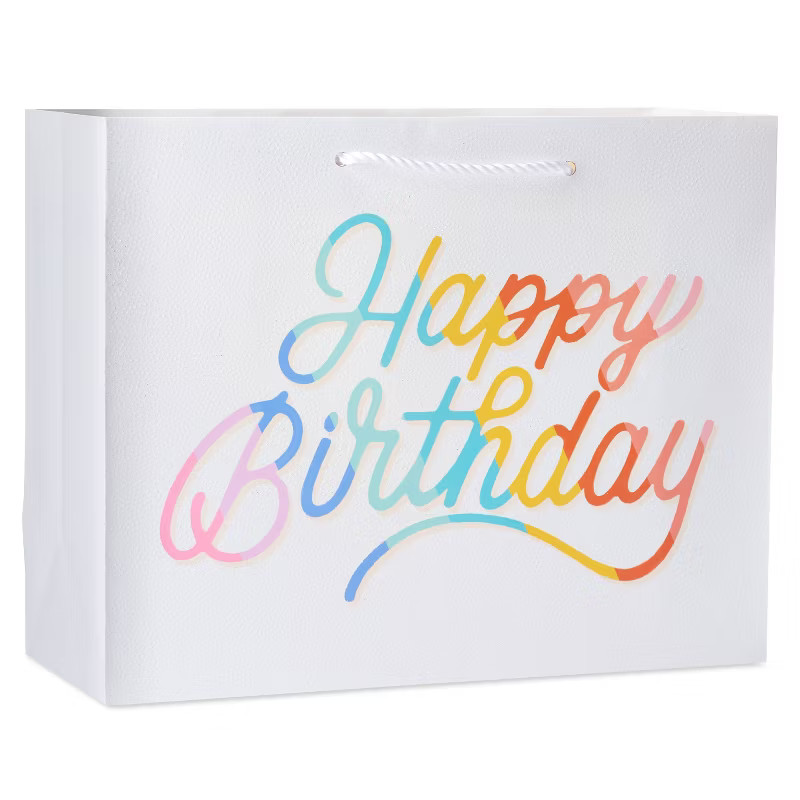 Small "Happy Birthday" Bag White - Spritz™ | Target